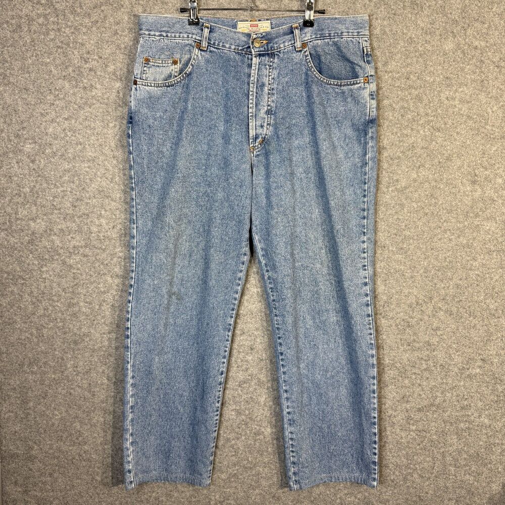 Wampum Jeans Ltd Mens Straight Leg Jean Pants Button‎ Fly Size 42 Made In Italy